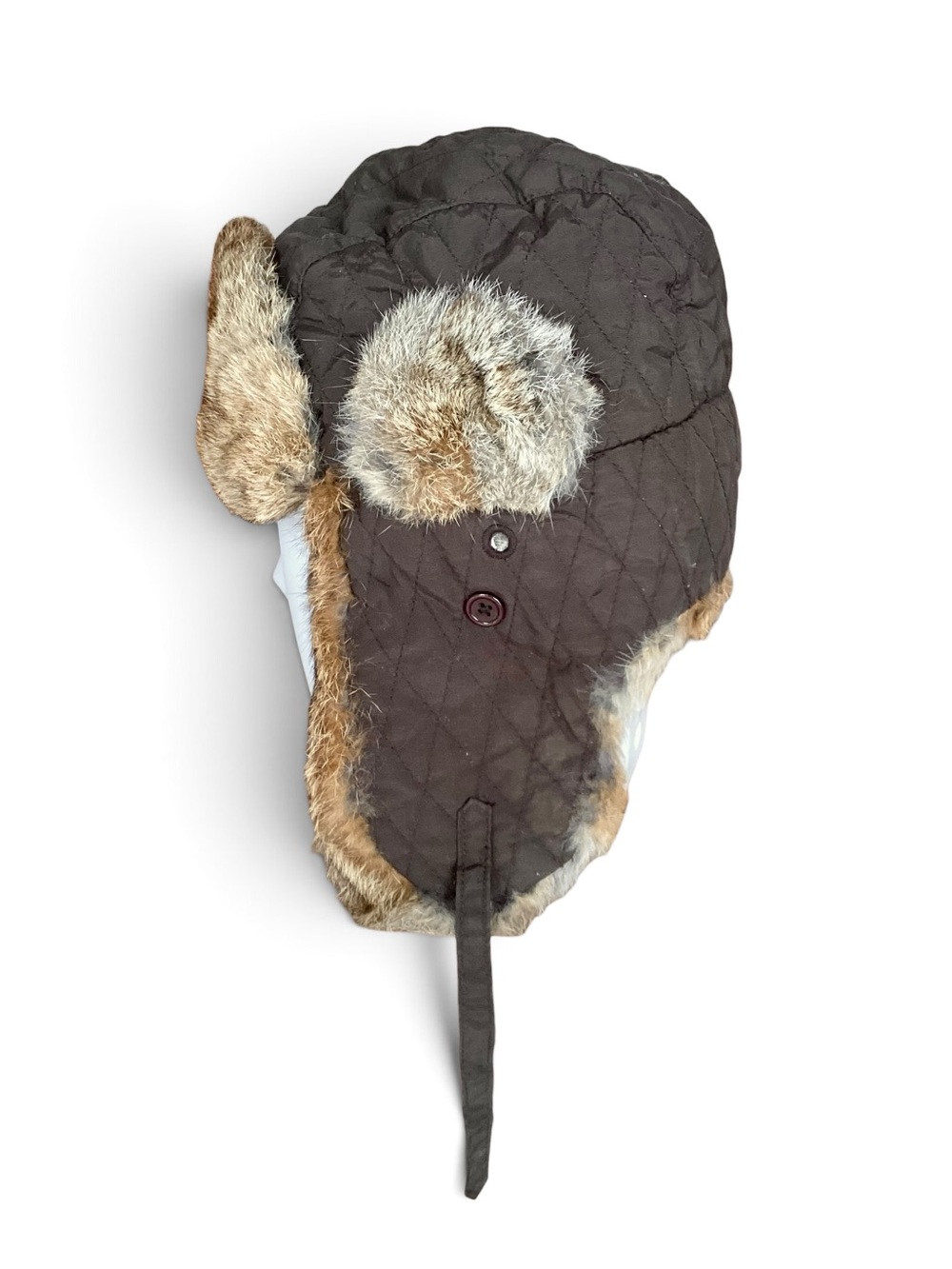 Real Rabbit Fur Trapper Hat L/XL - Picture 3 of 13